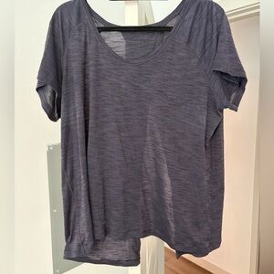 Navy blue Lululemon tee with open back!
